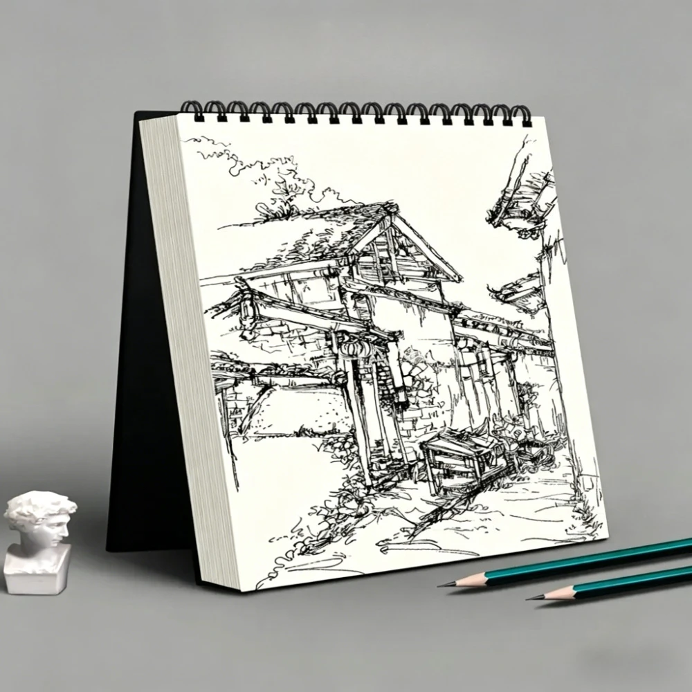 4pcs sheets of A6-sized artist sketchbook, spiral-bound, thickened acid-free paper, hand-drawn notebook, oil painting materials
4pcs sheets of A6-sized artist sketchbook, spiral-bound, thickened acid-free paper, hand-drawn notebook, oil painting materials