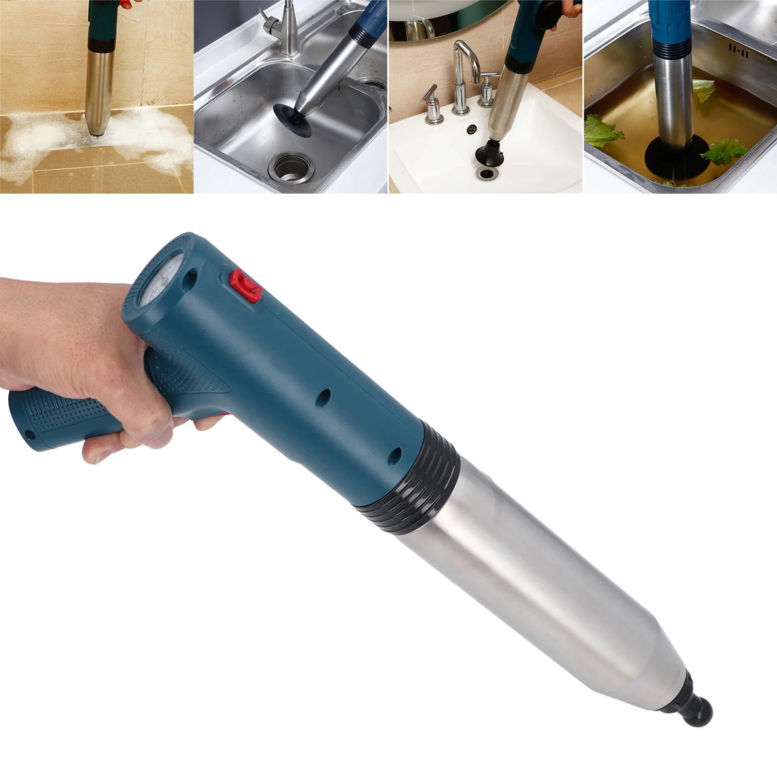 Electric Toilet Plunger Powerful Air Drain Clog Remover with Visual Gauge for Home
Electric Toilet Plunger Powerful Air Drain Clog Remover with Visual Gauge for Home