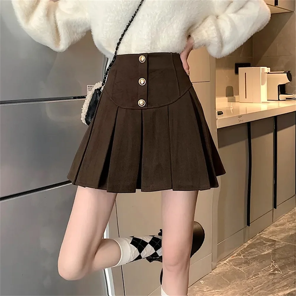 Cute Sweet Korean Fashion Style Girls Skirts Women Formal High Waist A Line Mini Short Skirts New Single Breasted Pleated Skirt
Cute Sweet Korean Fashion Style Girls Skirts Women Formal High Waist A Line Mini Short Skirts New Single Breasted Pleated Skirt