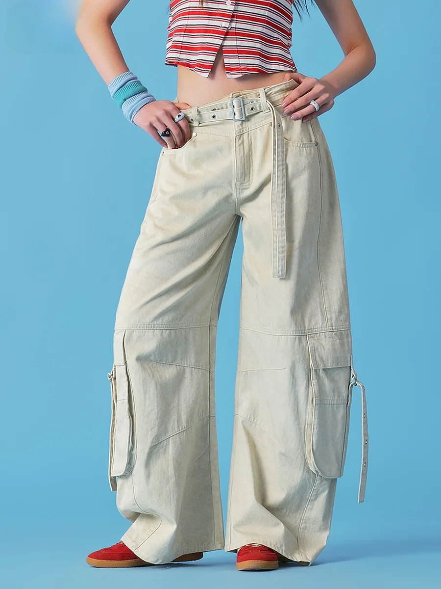 Women's Loose Casual Pants Belted Hanging Waist Baggy Summer 2026 Korean Style Cotton Straight Leg Trousers
Women's Loose Casual Pants Belted Hanging Waist Baggy Summer 2026 Korean Style Cotton Straight Leg Trousers