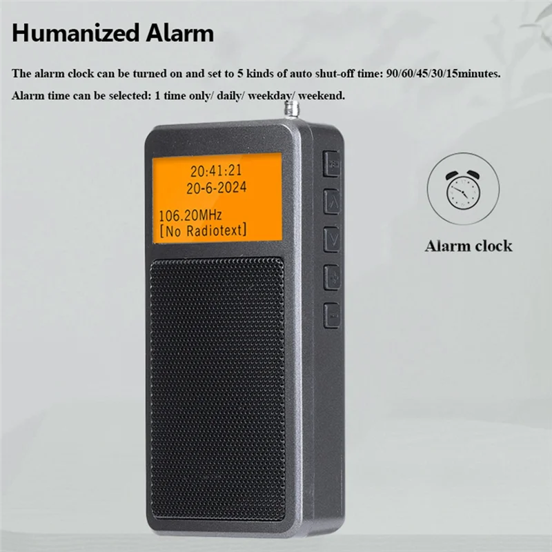 Superior-Portable Bluetooth Radio Pocket Mini FM Stereo Radios Wireless Bluetooth Speaker With Alarm Clock For Elder Outdoor
Superior-Portable Bluetooth Radio Pocket Mini FM Stereo Radios Wireless Bluetooth Speaker With Alarm Clock For Elder Outdoor
