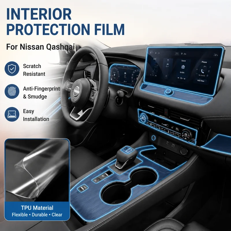 Interior Protection Film For Nissan Qashqai TPU Dashboard Screen Cover Car Accessories Easy Installation, Replacement Parts
Interior Protection Film For Nissan Qashqai TPU Dashboard Screen Cover Car Accessories Easy Installation, Replacement Parts