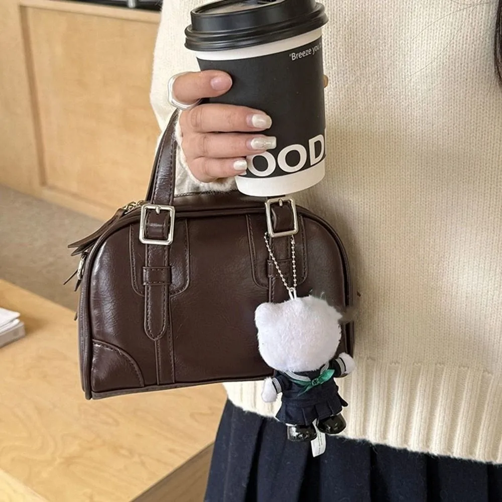 Fashion PU Leather PU Bowling Bag Shoulder Bag Korean Style Retro Handbag Purse Crossbody Bag Boston Bag Outdoor
Fashion PU Leather PU Bowling Bag Shoulder Bag Korean Style Retro Handbag Purse Crossbody Bag Boston Bag Outdoor