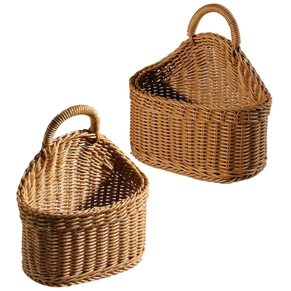 2 Pcs Pastoral Handmade Plastic Woven Wall-mounted Storage Basket Hanging Vegetable Small for Kitchen Cutlery Baskets Flower
2 Pcs Pastoral Handmade Plastic Woven Wall-mounted Storage Basket Hanging Vegetable Small for Kitchen Cutlery Baskets Flower