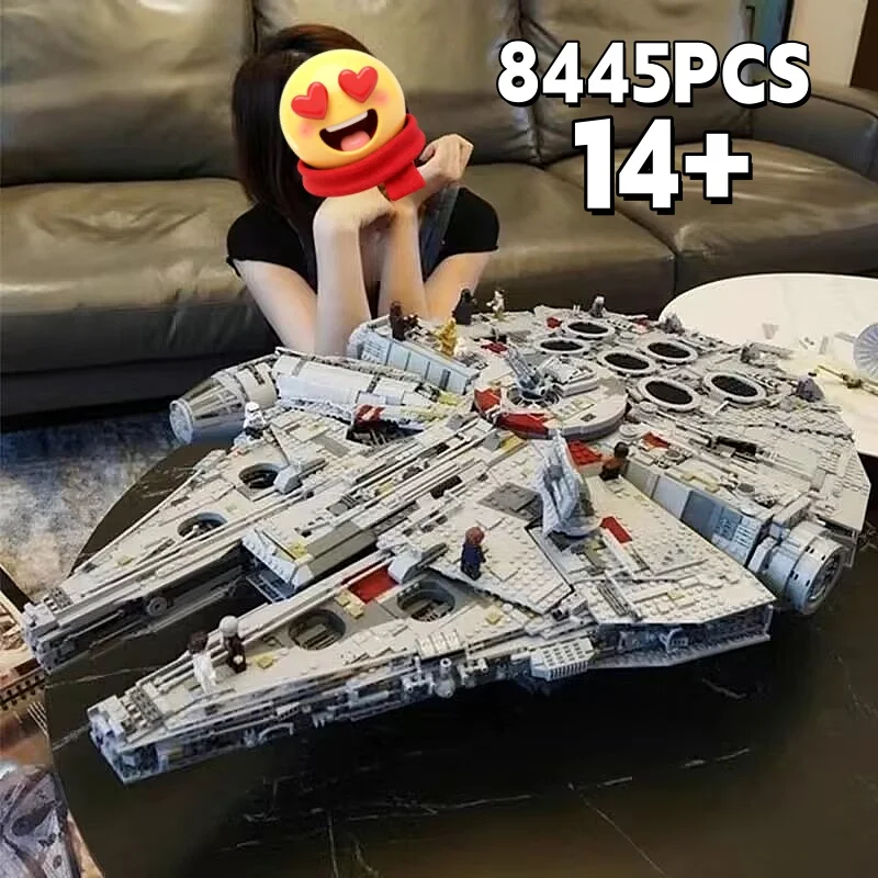 NEW 8445PCS FIT 75192 Battle Luxury Millennium Big Falcon Spaceship Spacecraft Building Blocks Bricks Toys Christmas Gifts
NEW 8445PCS FIT 75192 Battle Luxury Millennium Big Falcon Spaceship Spacecraft Building Blocks Bricks Toys Christmas Gifts