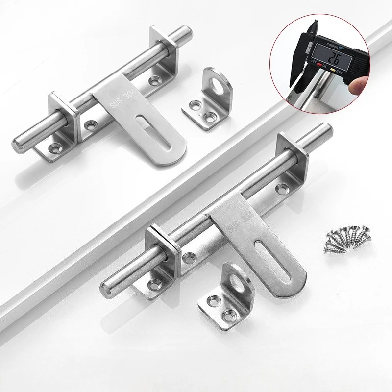 304 Stainless Steel Heavy Duty Bolt Anti-Theft Door Latch Surface Mount Left Right Door With Lock Hole 6/8 Inch 1 Pair
304 Stainless Steel Heavy Duty Bolt Anti-Theft Door Latch Surface Mount Left Right Door With Lock Hole 6/8 Inch 1 Pair