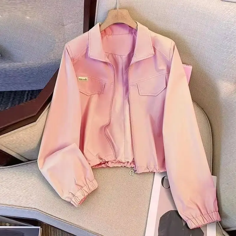 2026 New Women's Casual Short Jacket Spring Autumn Nice Thin Style Coat Fashion Korean Version Zipper Top Female Outerwear
2026 New Women's Casual Short Jacket Spring Autumn Nice Thin Style Coat Fashion Korean Version Zipper Top Female Outerwear