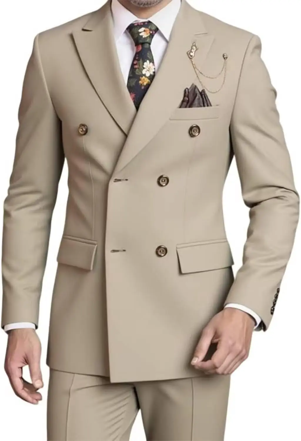 Men's Double-Breasted Suit Set,Business Formal Suit with Pants, Classic 6-Button Design
Men's Double-Breasted Suit Set,Business Formal Suit with Pants, Classic 6-Button Design