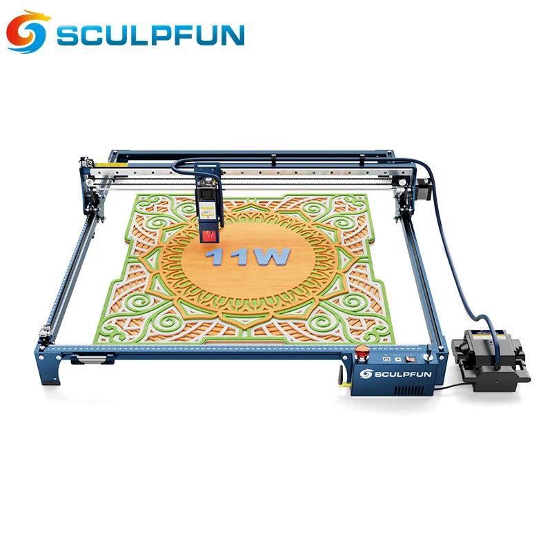SCULPFUN S30 Ultra 11W Laser Engraving Machine Engraving Area 600×600mm With Air Assist for Metal Wood Plastic Carving Engraver
SCULPFUN S30 Ultra 11W Laser Engraving Machine Engraving Area 600×600mm With Air Assist for Metal Wood Plastic Carving Engraver