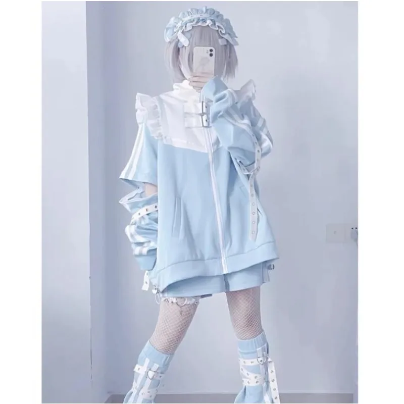 2026 New Japanese Korean Lolita Subculture Hoodies Streetwear Women's Autumn Ruffled Harajuku Y2k Hoodie Loose Zipper Sweatshirt
2026 New Japanese Korean Lolita Subculture Hoodies Streetwear Women's Autumn Ruffled Harajuku Y2k Hoodie Loose Zipper Sweatshirt
