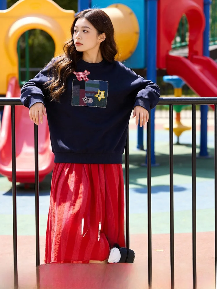 plus Size Women's Faion Set Spring 2026 round Ne Long Sve Sweatirt Skirt High Waist A-Line Skirt Comfortable Le...
plus Size Women's Faion Set Spring 2026 round Ne Long Sve Sweatirt Skirt High Waist A-Line Skirt Comfortable Le...