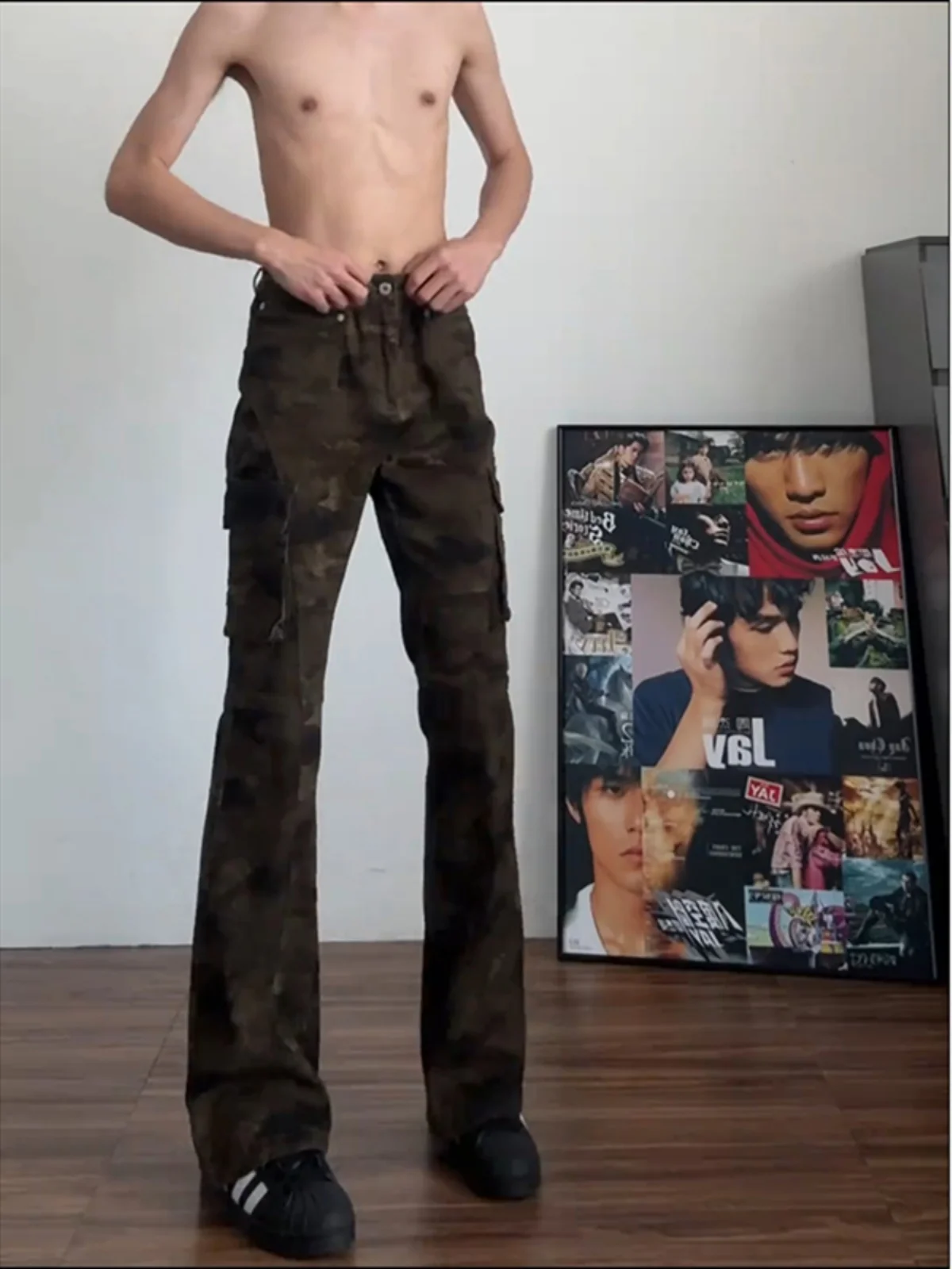 Мужские джинсы Cleanfit в камуфляжном стиле, американские ретро-брюки с расклешенными прямыми штанинами, модные брендовые стильные уличные брюки
Мужские джинсы Cleanfit в камуфляжном стиле, американские ретро-брюки с расклешенными прямыми штанинами, модные брендовые стильные уличные брюки