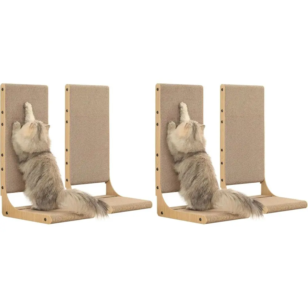 4-Pack L-Shape Cardboard Cat Scratching Boards, 25.6 Tall, Ideal for Indoor Cats, Protects Furniture and Walls
4-Pack L-Shape Cardboard Cat Scratching Boards, 25.6 Tall, Ideal for Indoor Cats, Protects Furniture and Walls