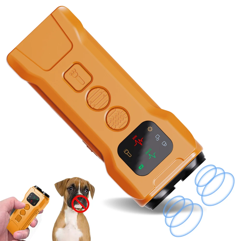 Ultrasonic Dog Repeller Portable Handheld Anti-barking Dog Training Deterrent Device Repel Animals Dog Trainer With LED Light
Ultrasonic Dog Repeller Portable Handheld Anti-barking Dog Training Deterrent Device Repel Animals Dog Trainer With LED Light