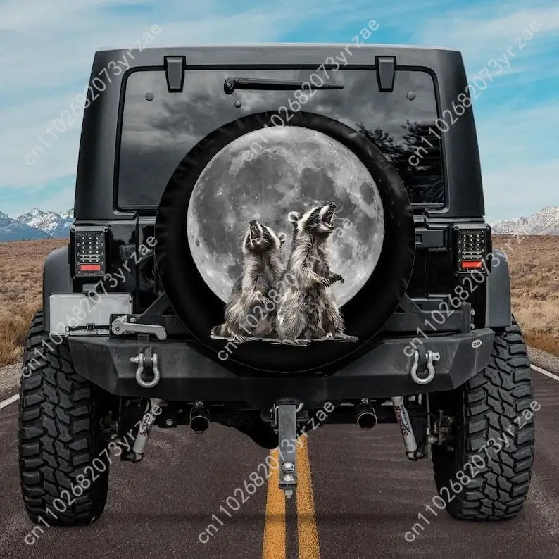 Raccoon Howling Various Models Spare Car Tire Cover Sand Dust Prevention Protect Wind Rain Tire Cover Sturdy Durable Tire Covers
Raccoon Howling Various Models Spare Car Tire Cover Sand Dust Prevention Protect Wind Rain Tire Cover Sturdy Durable Tire Covers