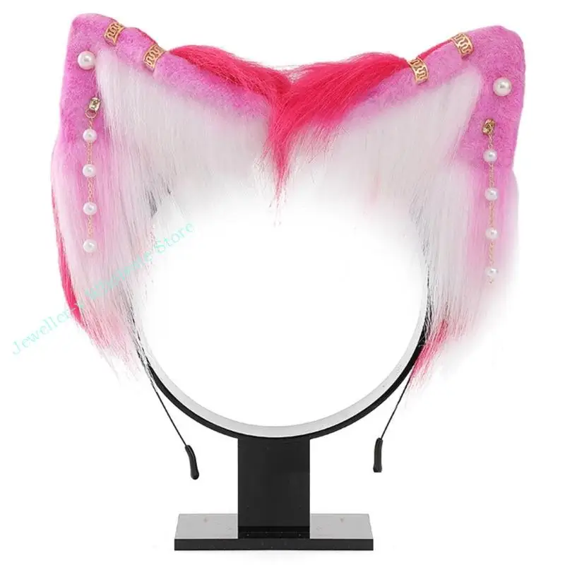 R7UF Pink Color Ear Headband with Pearl Earring Adult Girl Cosplay Party Headband
R7UF Pink Color Ear Headband with Pearl Earring Adult Girl Cosplay Party Headband