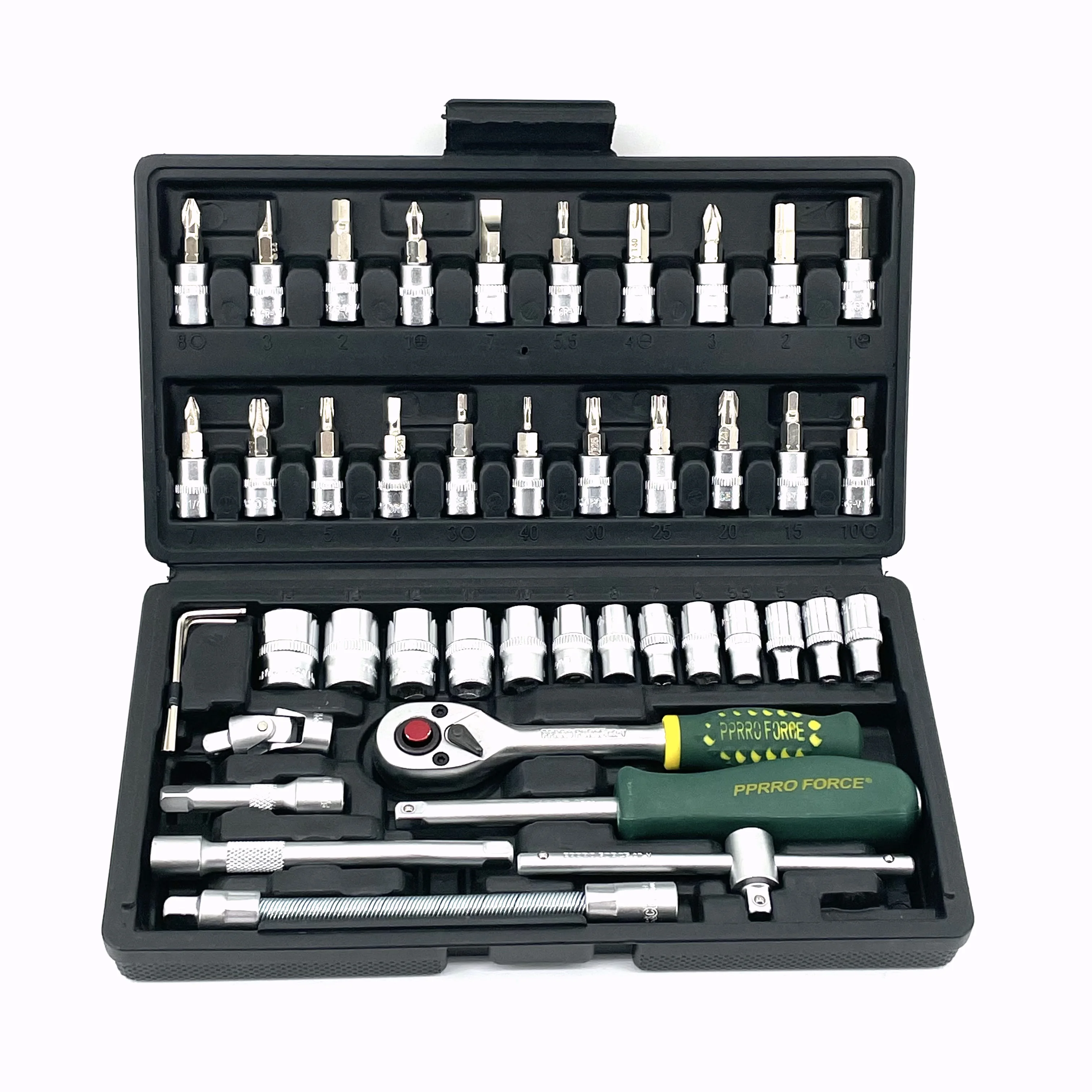 46 шт., высококачественный набор инструментов CRV, набор головок из хромванадиевых материалов, 72-й храповой ключ, ящик для инструментов
46 шт., высококачественный набор инструментов CRV, набор головок из хромванадиевых материалов, 72-й храповой ключ, ящик для инструментов