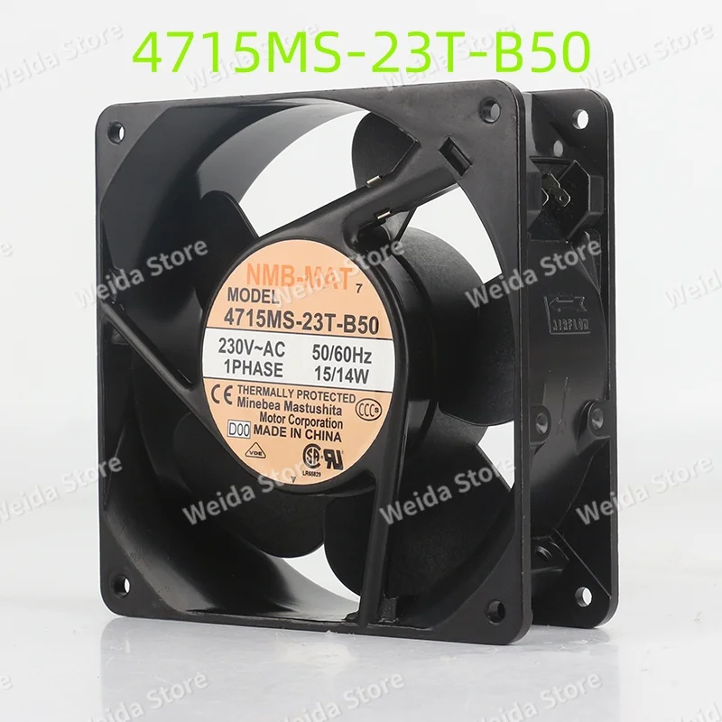 4715MS-23T-B50 New in stock NMB 12038 120X120X38MM 12CM axial flow fan 220V 200V 240V AC 230V inverter fan
4715MS-23T-B50 New in stock NMB 12038 120X120X38MM 12CM axial flow fan 220V 200V 240V AC 230V inverter fan