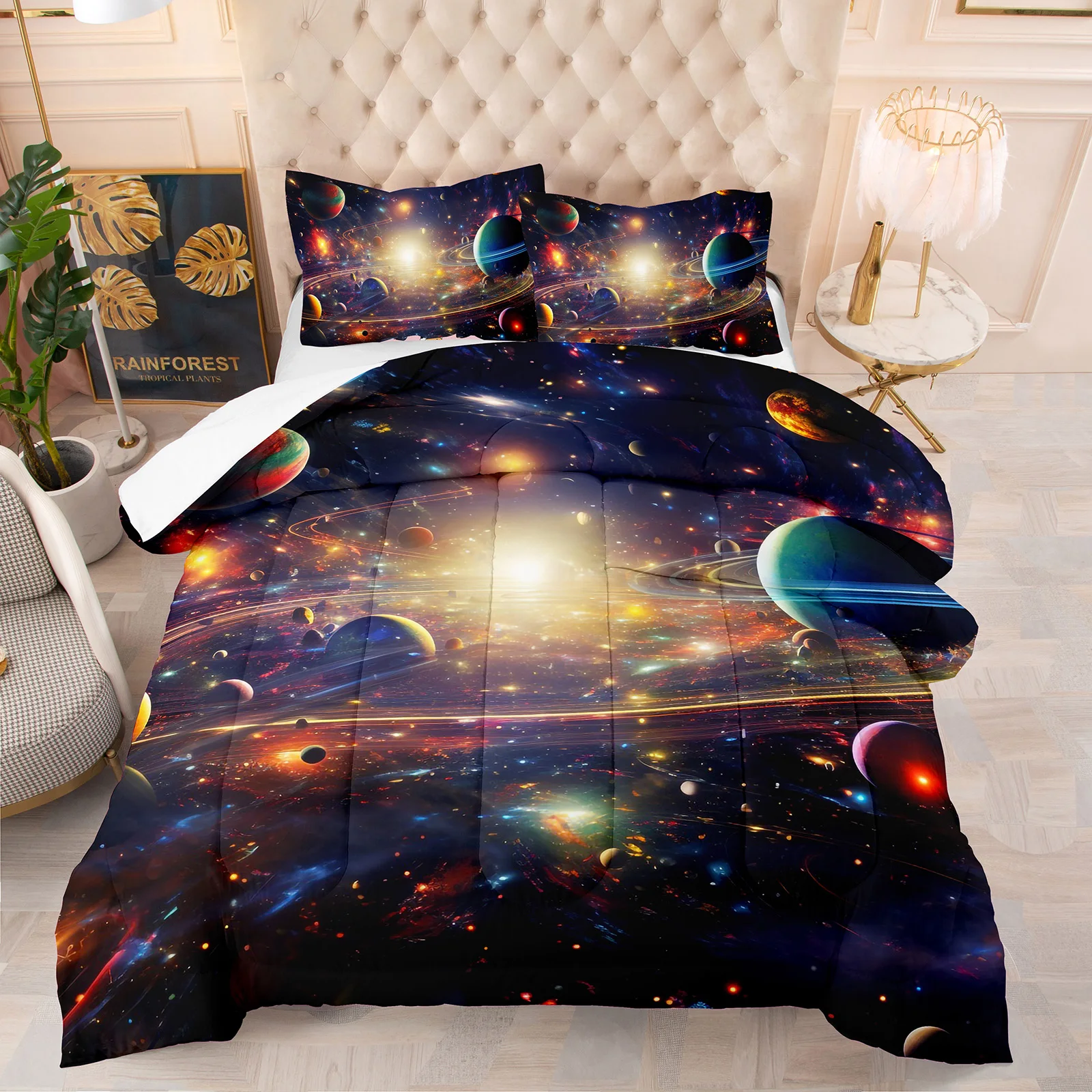 Starry Night Series Astronauts Theme Home Comforter Quilted Blanket Goose Down Duvet Quilt Cover King Queen 3D Blanket Size Twin
Starry Night Series Astronauts Theme Home Comforter Quilted Blanket Goose Down Duvet Quilt Cover King Queen 3D Blanket Size Twin