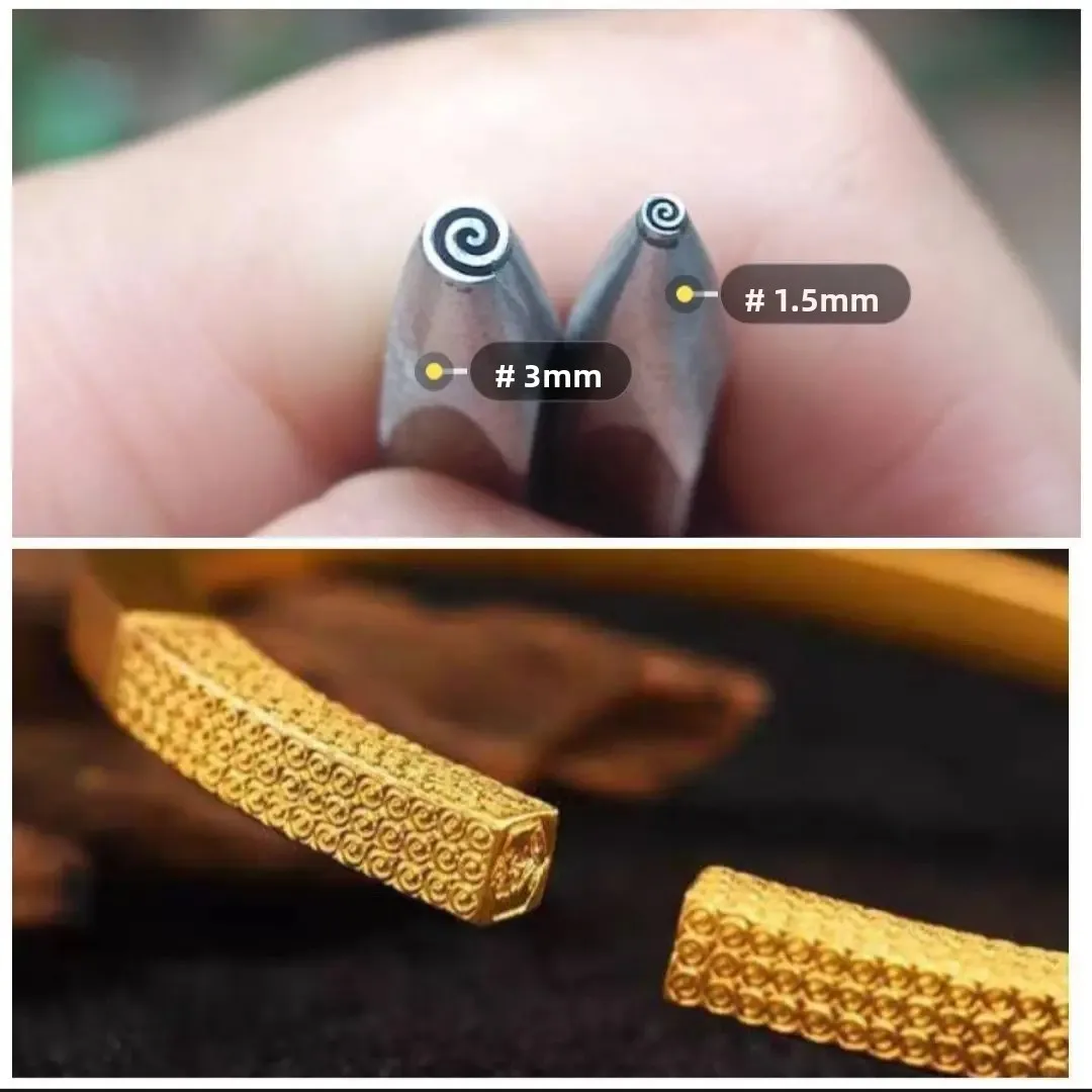 Jewelry Stamps, Gold and Silver Bracelets, Rings, Engraving Dies, Gold-Making Tools, Swirl Steel Stamps
Jewelry Stamps, Gold and Silver Bracelets, Rings, Engraving Dies, Gold-Making Tools, Swirl Steel Stamps