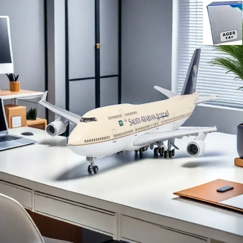 1/150 Scale 47cm Airplane 747 B747-400 Aircraft Saudi Arabian SAUDIA Airlines Model W Light Landing Gears Diecast Plastic Plane
1/150 Scale 47cm Airplane 747 B747-400 Aircraft Saudi Arabian SAUDIA Airlines Model W Light Landing Gears Diecast Plastic Plane
