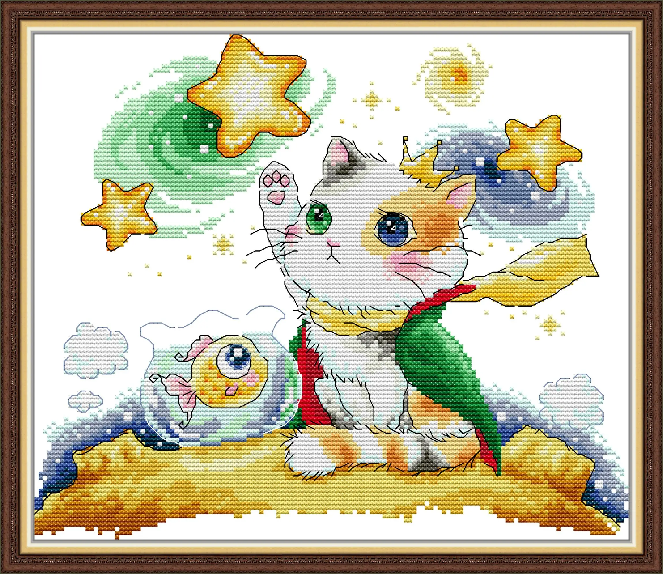 Maydear Cross Stitch Kit,11CT/14CT/16CT/9CT Aida Fabric,DMC Threads Sewing Pattern Embroidery Set-Kittens
Maydear Cross Stitch Kit,11CT/14CT/16CT/9CT Aida Fabric,DMC Threads Sewing Pattern Embroidery Set-Kittens