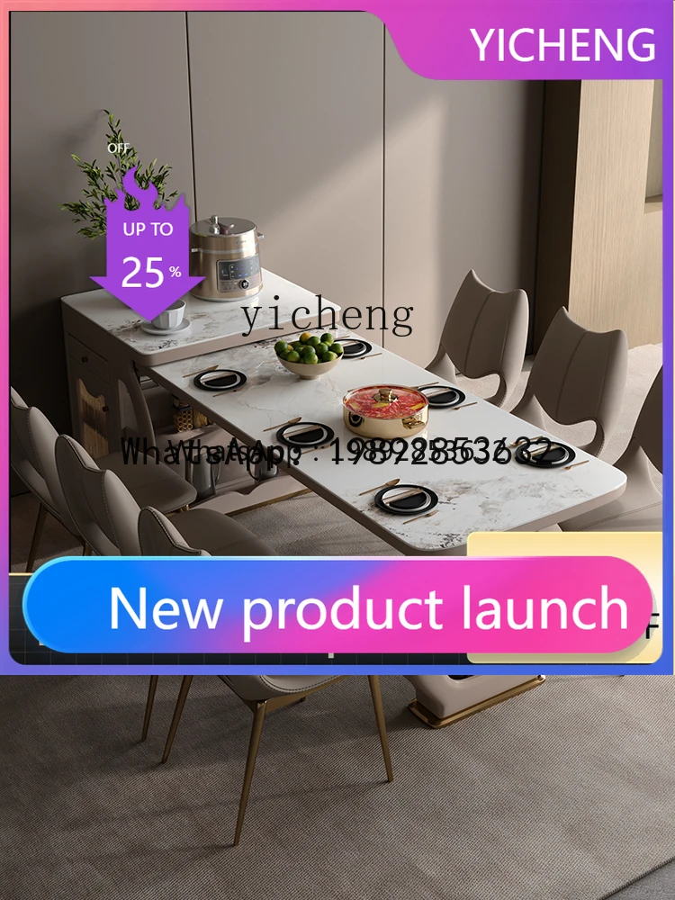 A2-3 Slate Island Tle Dining Tle Integrated Retractle Household Multi-functional Advanced Kitchen Refrigerator Rice Tle