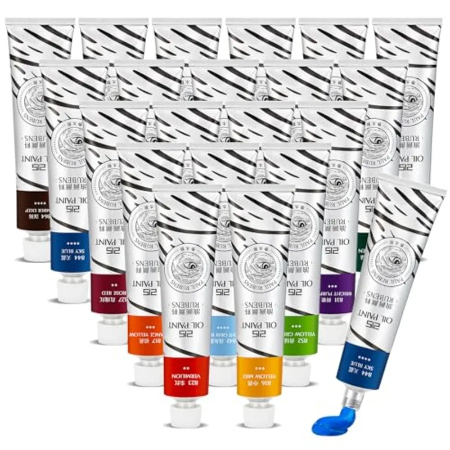 Oil Paint, 20 Basic Colors*170 ml LargeTubes, Professional Oil Based Paint with High Saturation, Creamy Texture, and Consistenc
Oil Paint, 20 Basic Colors*170 ml LargeTubes, Professional Oil Based Paint with High Saturation, Creamy Texture, and Consistenc