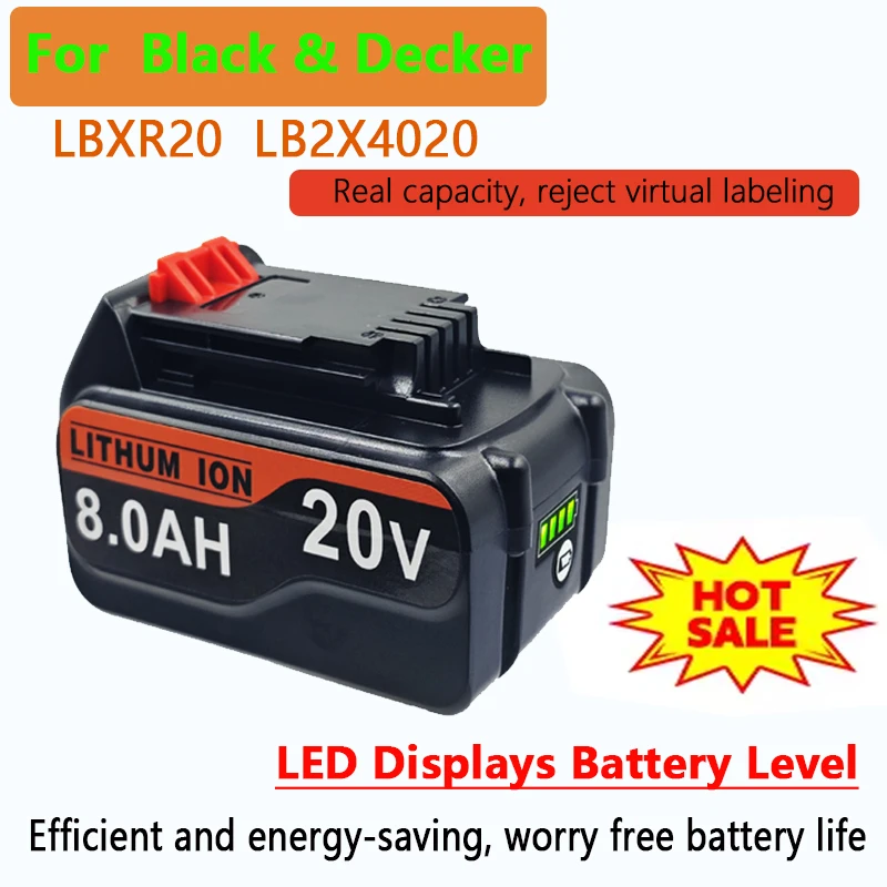 Big promotion 18V/20V Battery For Black & Decker LB2X4020 LBXR20 LBXR2020 LBX4020 LED Displays Battery Leve /
Big promotion 18V/20V Battery For Black & Decker LB2X4020 LBXR20 LBXR2020 LBX4020 LED Displays Battery Leve /