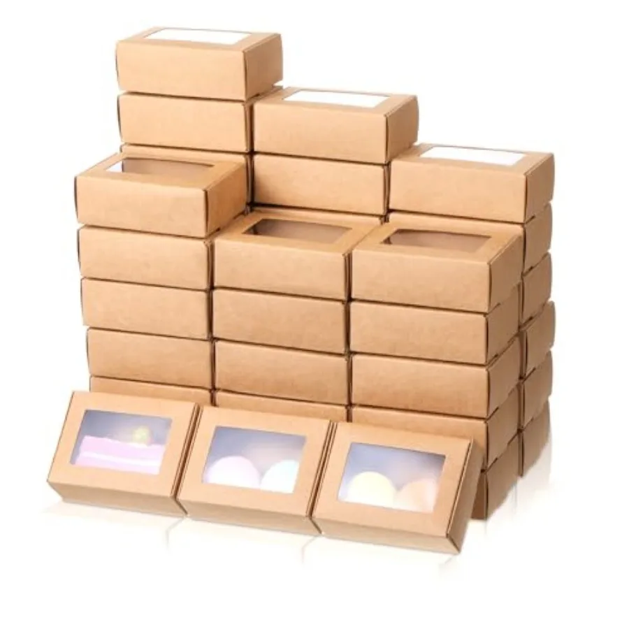 100 Pcs Soap Packaging Boxes with Window, 3.55x2.4x1.2 Inch Small Brown Soap Soap Packaging Boxes, Mini Soap Gift Boxe for Wedd
100 Pcs Soap Packaging Boxes with Window, 3.55x2.4x1.2 Inch Small Brown Soap Soap Packaging Boxes, Mini Soap Gift Boxe for Wedd