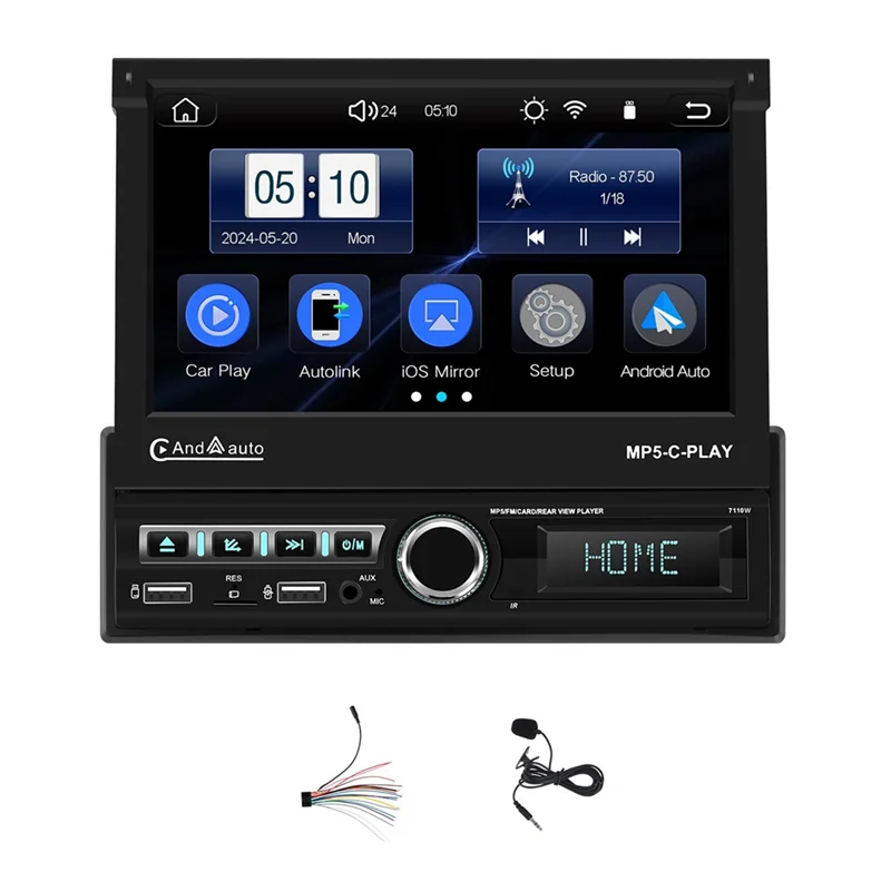 Single Din Car Stereo With Carplay Android Auto 7 Inch Flip Out Touchscreen Car Radio With Bluetooth FM Mirror Link-X59A
Single Din Car Stereo With Carplay Android Auto 7 Inch Flip Out Touchscreen Car Radio With Bluetooth FM Mirror Link-X59A