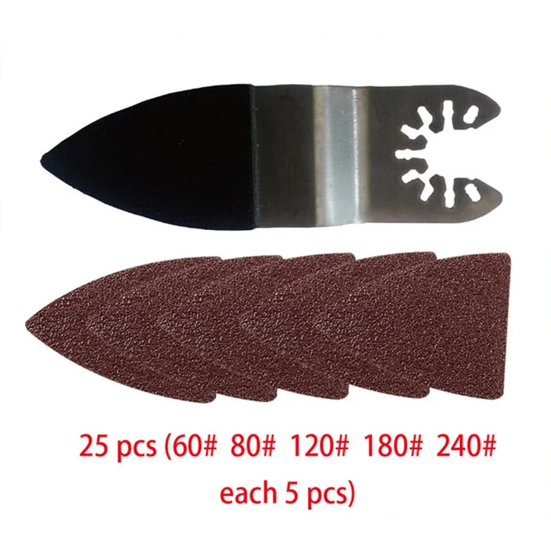 25pcs Triangular Hook and Loop Triangle Sandpaper 81mm Oscillating Multi Tool Sanding Pad Assorted 60/80/120/180 /240Grit
25pcs Triangular Hook and Loop Triangle Sandpaper 81mm Oscillating Multi Tool Sanding Pad Assorted 60/80/120/180 /240Grit