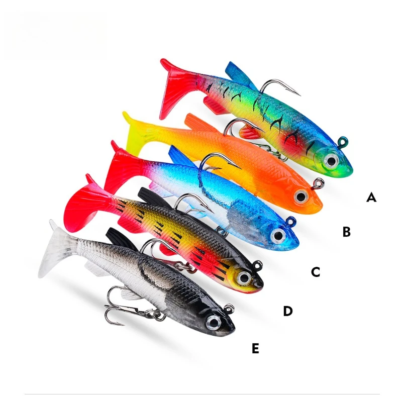 8pc 7.5cm 13.5g Soft Bait Rubber Fishing Lure Artificial Sinking Swim Bait Curly T Tail Jig Head Fishing Tackle for Bass Pike
8pc 7.5cm 13.5g Soft Bait Rubber Fishing Lure Artificial Sinking Swim Bait Curly T Tail Jig Head Fishing Tackle for Bass Pike