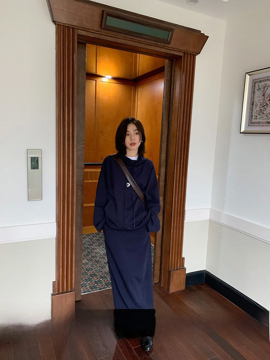 DYJ Spring 2025 Women's Hoodie Set Casual Elegant High Waist Long Skirt with Back Slit Cotton Fashion Ensemble for Younger Women
DYJ Spring 2025 Women's Hoodie Set Casual Elegant High Waist Long Skirt with Back Slit Cotton Fashion Ensemble for Younger Women