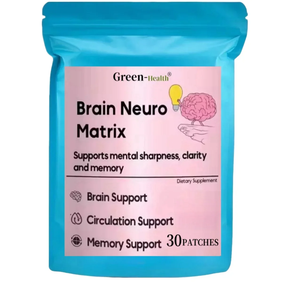 30 Patches Nootropic Vitamin Brain Matrix Transdermal Patches- Memory, Focus & Aging Support
30 Patches Nootropic Vitamin Brain Matrix Transdermal Patches- Memory, Focus & Aging Support