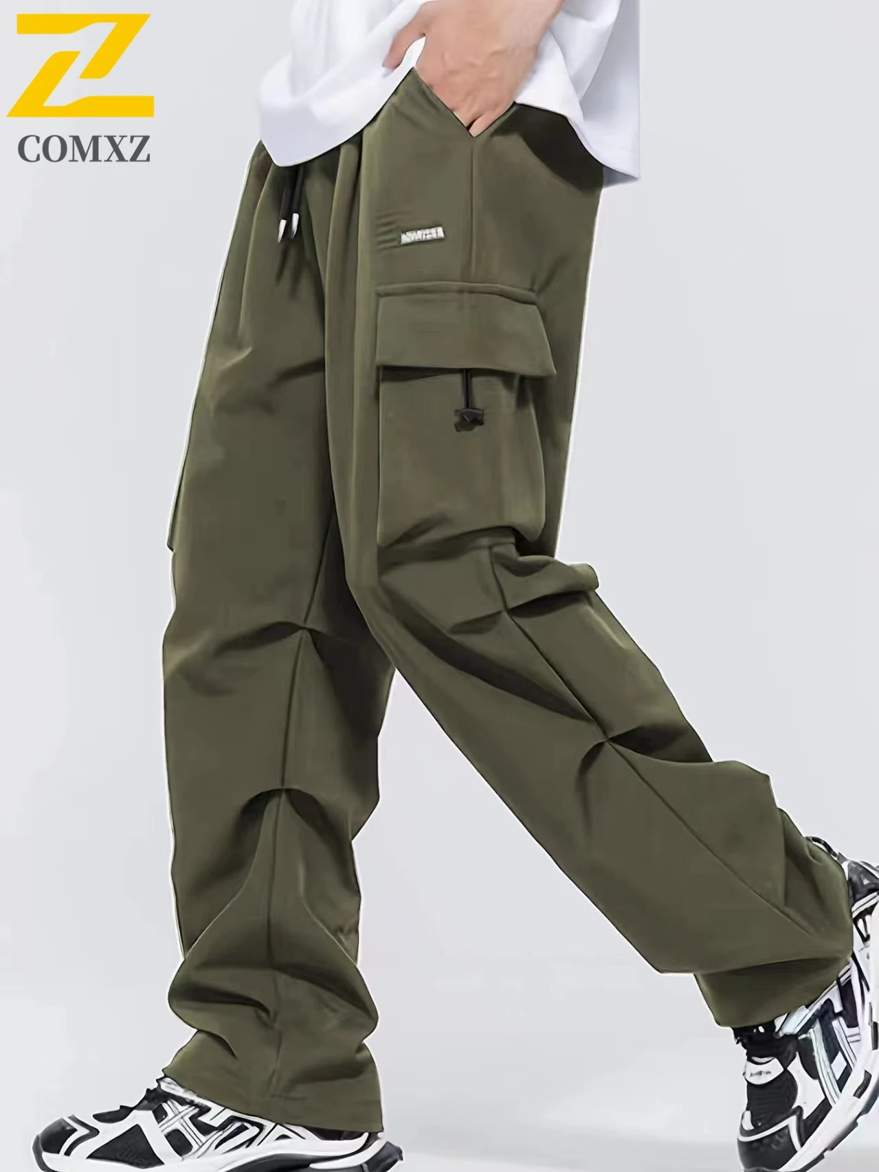 Work Pants Men Large Pocket Loose Cargo Pants Men's 2025 Autumn Wide Leg Trousers Outdoor Elastic Waist Wear-resistant Overalls
Work Pants Men Large Pocket Loose Cargo Pants Men's 2025 Autumn Wide Leg Trousers Outdoor Elastic Waist Wear-resistant Overalls