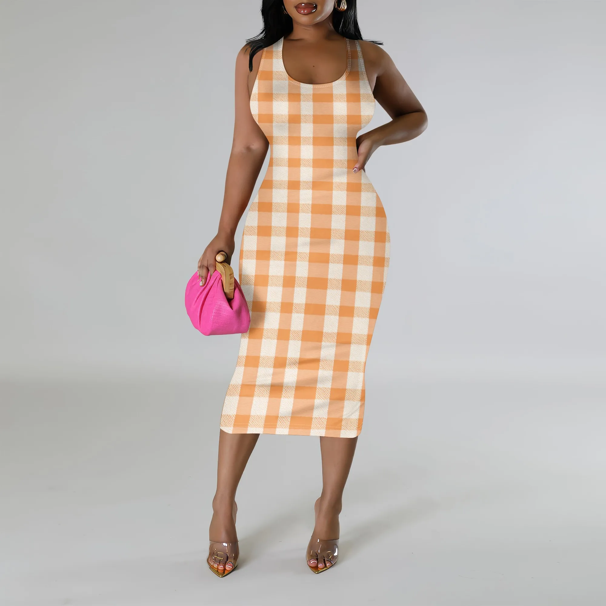 Women’s Gingham Check Bodycon Midi Dress XS-3XL Sleeveless Slim Fit Summer 2025 Casual Party Picnic Outfit
Women’s Gingham Check Bodycon Midi Dress XS-3XL Sleeveless Slim Fit Summer 2025 Casual Party Picnic Outfit