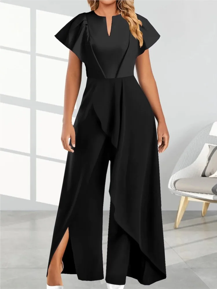 New Elegant Outfits Women Long Romper Wide Leg Trousers Party Festive Lace Sleeves Trouser Suit Playsuit Full Jumpsuit Woman
New Elegant Outfits Women Long Romper Wide Leg Trousers Party Festive Lace Sleeves Trouser Suit Playsuit Full Jumpsuit Woman