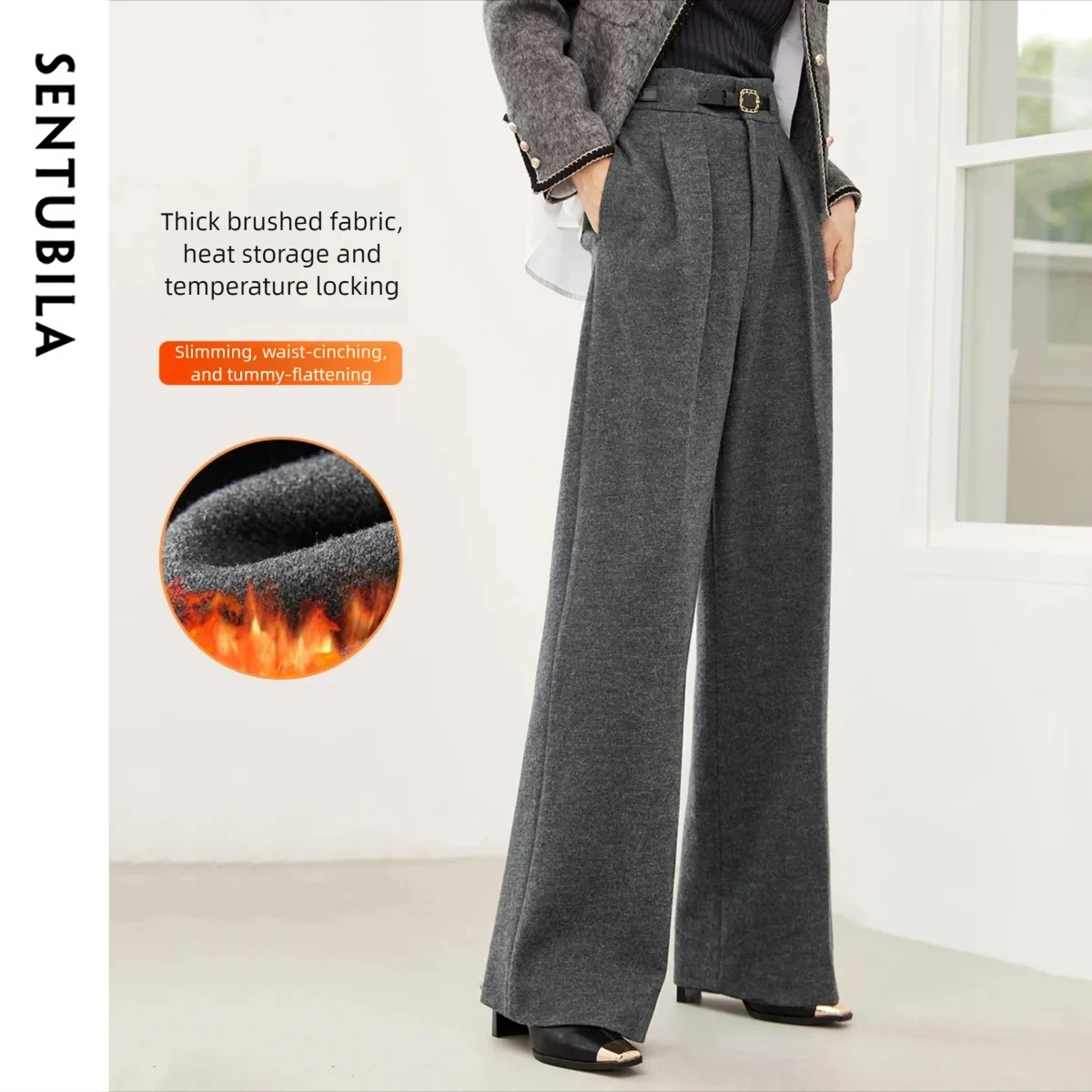 SENTUBILA повседневные мешковатые брюки для женщин 2025 ретро кофейные прямые брюки с высокой талией широкие свободные брюки 134K52589
SENTUBILA повседневные мешковатые брюки для женщин 2025 ретро кофейные прямые брюки с высокой талией широкие свободные брюки 134K52589