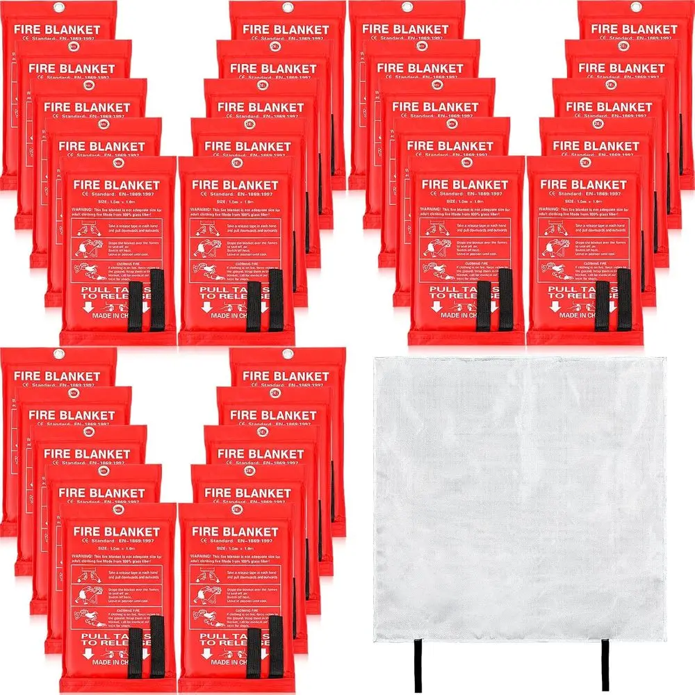 Fireproof Safety Suppression Cover Blanket - 36 Pack, 39 x 39, Ideal for Kitchen, Home, Car, and Office (Red)
Fireproof Safety Suppression Cover Blanket - 36 Pack, 39 x 39, Ideal for Kitchen, Home, Car, and Office (Red)