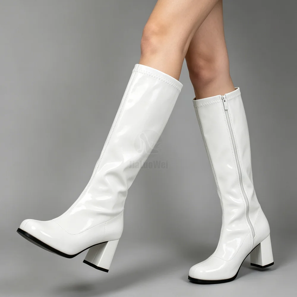 jialuowei Woman gogo Boots Square Heel Knee-High Classic Square Toe Boots PU Leather Zip Boots unisex Party Dress Dance Shoes
jialuowei Woman gogo Boots Square Heel Knee-High Classic Square Toe Boots PU Leather Zip Boots unisex Party Dress Dance Shoes