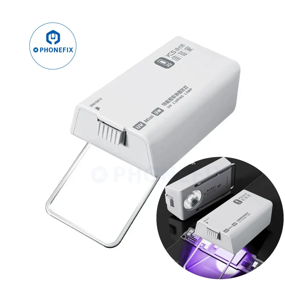 YCS UV Mini 3W Portable UV Curing Lamp for DIY Drip Glue Motherboard Curved Screen Mobile Phone Filming 10S Rapid Curing Light
YCS UV Mini 3W Portable UV Curing Lamp for DIY Drip Glue Motherboard Curved Screen Mobile Phone Filming 10S Rapid Curing Light