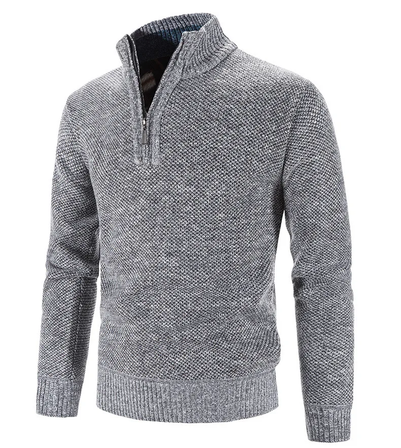 New autumn and winter knitwear men's stand up collar plus size sweater with half zipper and thickened pullover
New autumn and winter knitwear men's stand up collar plus size sweater with half zipper and thickened pullover