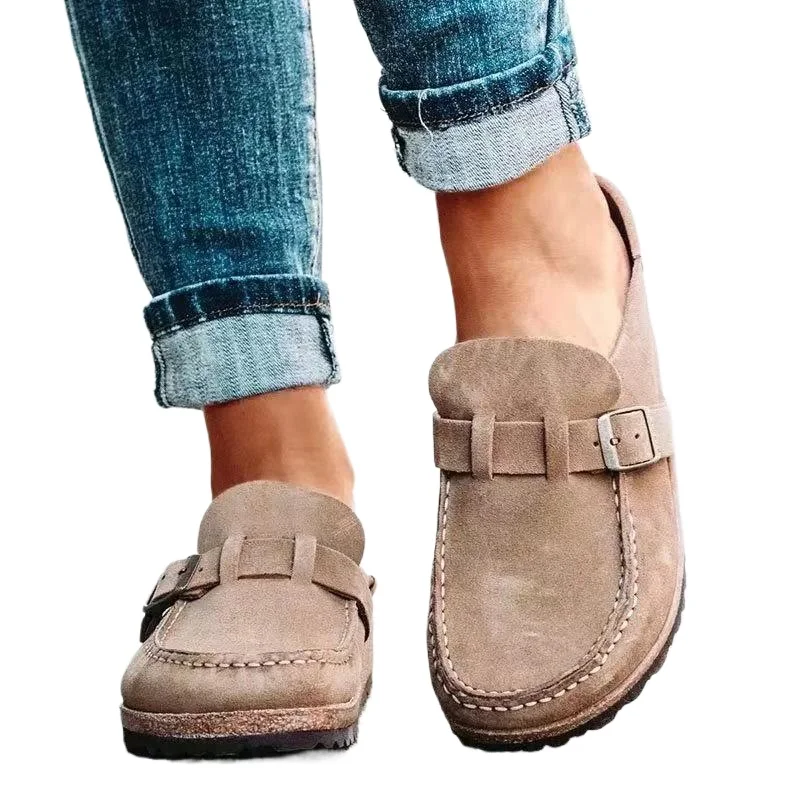 Baotou Belt Buckle Solid Color Women Slippers Street Fashion Casual Women's Shoes
Baotou Belt Buckle Solid Color Women Slippers Street Fashion Casual Women's Shoes