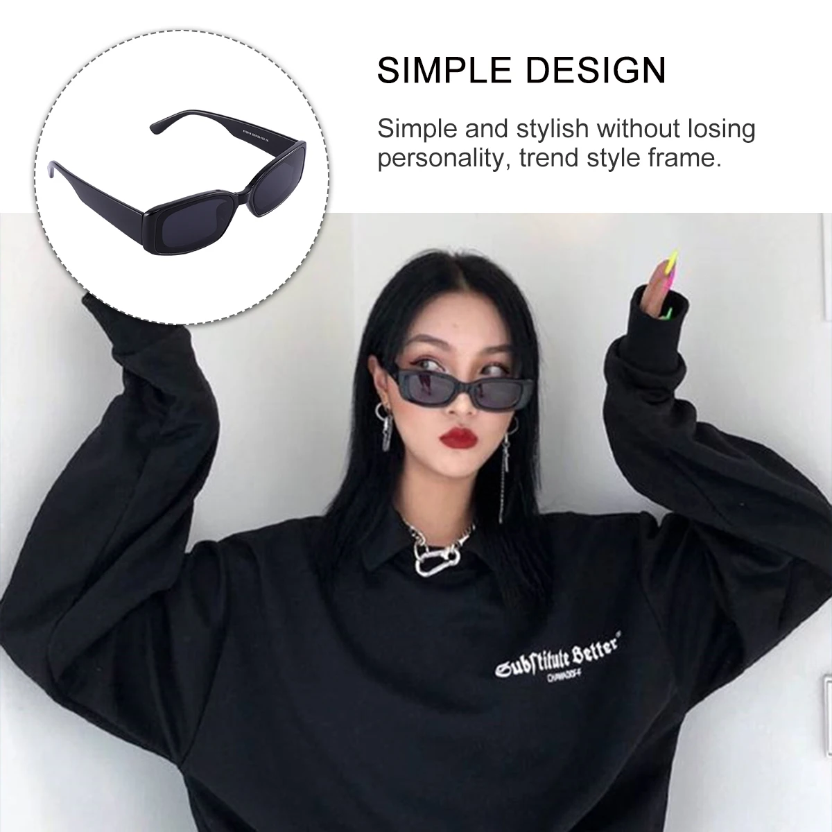 Stylish Sunglasses Creative Eyeglasses Decorative Party Glasses Beach Eyewear Fashion Square Lightweight Durable Outdoor Charm
Stylish Sunglasses Creative Eyeglasses Decorative Party Glasses Beach Eyewear Fashion Square Lightweight Durable Outdoor Charm