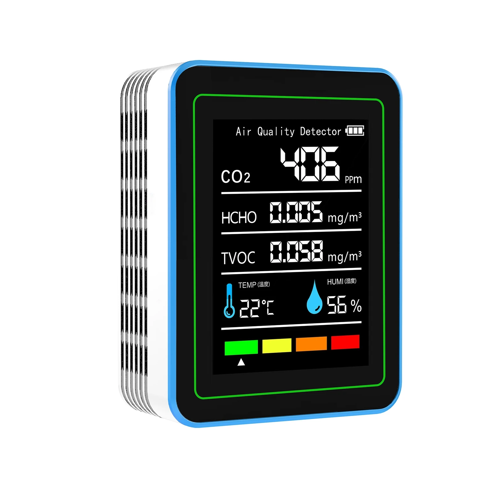 5-в-1 монитор качества воздуха в помещении портативный детектор точный CO2 TVOC HCHO тестер качества воздуха для измерения температуры и влажности
5-в-1 монитор качества воздуха в помещении портативный детектор точный CO2 TVOC HCHO тестер качества воздуха для измерения температуры и влажности
