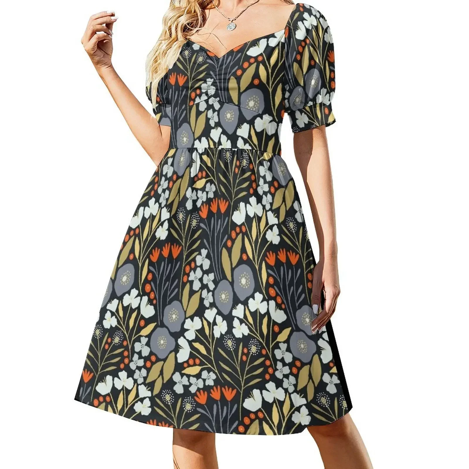 Green and blue wildflowers Short-Sleeved Dress birthday dress for women clothes Party dresses for women Dress
Green and blue wildflowers Short-Sleeved Dress birthday dress for women clothes Party dresses for women Dress