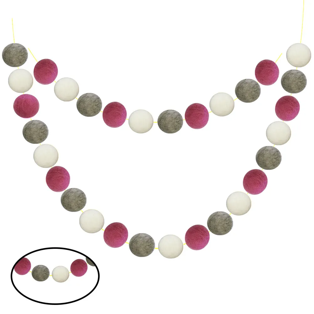2M Wool Ball Garland Handmade Party Hanging Decor for Birthday Baby Shower Home Wedding Room Decoration Wall Window Door Festive
2M Wool Ball Garland Handmade Party Hanging Decor for Birthday Baby Shower Home Wedding Room Decoration Wall Window Door Festive