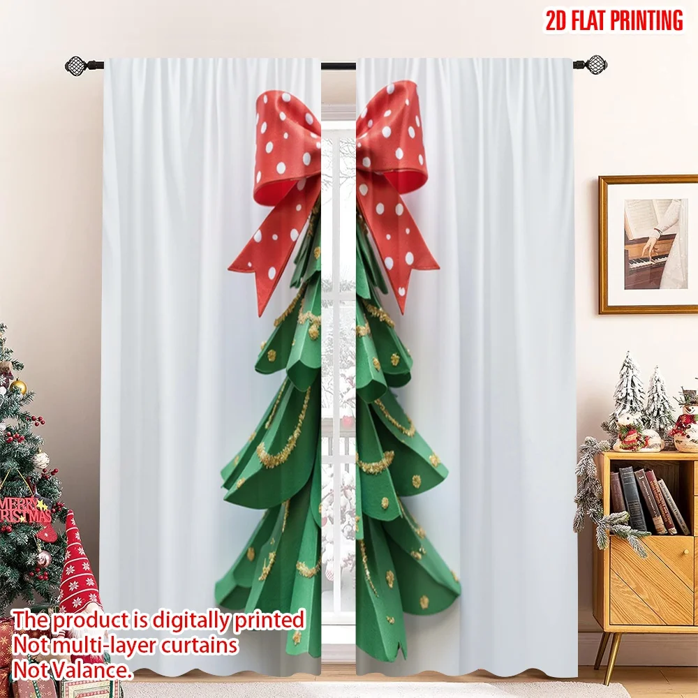 2pcs 2D flat printing Merry Christmas Curtain Christmas Tree Glitter Bow Fabric Without Electricity Holiday Decorations Perfect
2pcs 2D flat printing Merry Christmas Curtain Christmas Tree Glitter Bow Fabric Without Electricity Holiday Decorations Perfect