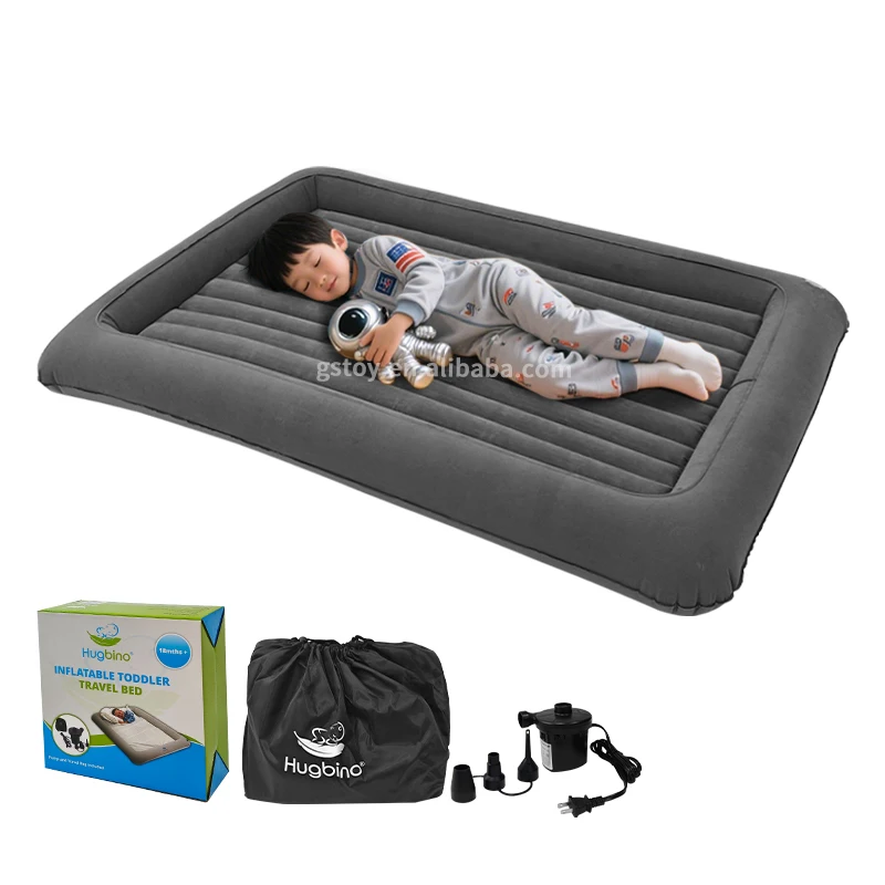STLF Inflatable Kids Travel Bed Toddler Flocked Air Mattress Set Portable Blow up Mattress Sleeping Bed Cot with Electric Pump
STLF Inflatable Kids Travel Bed Toddler Flocked Air Mattress Set Portable Blow up Mattress Sleeping Bed Cot with Electric Pump